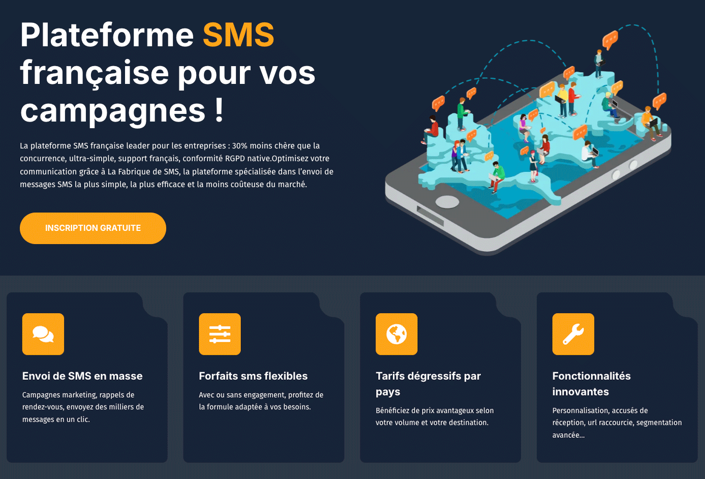 Aperçu de l'application La Fabrique des SMS